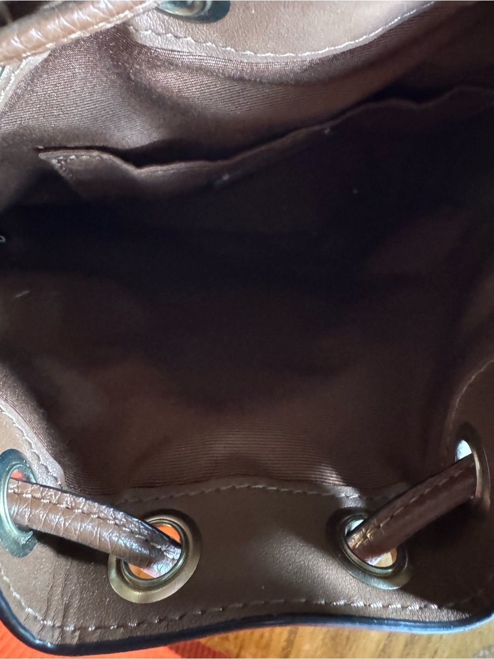 Coach Dempsey Signature Stripe Bucket Bag in Brown with Multicolor Stripe - Picture 10 of 15